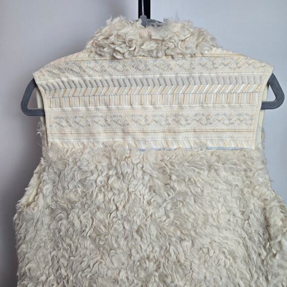 Hei Hei Anthropologie Sherpa Furry Long Line Vest Sweater Layering Western Small - Picture 7 of 10